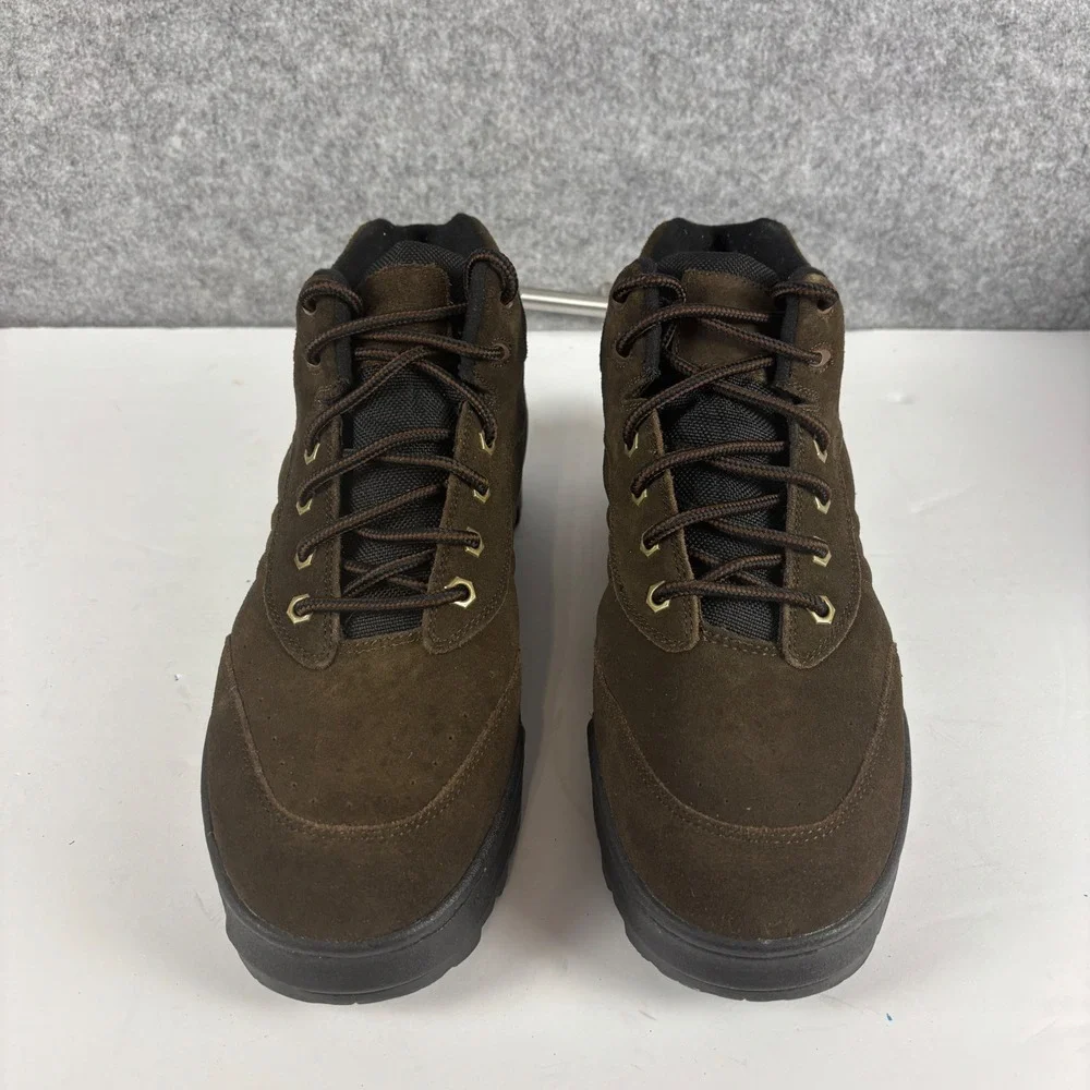 Unbranded Hiking Boots Mens 10 Brown Suede Mid Top Lug Sole 5556 NEW